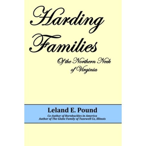 (영문도서) Harding Famillies of the Northern Neck of Virginia Paperback, Solutions Press, English, 9798986451718