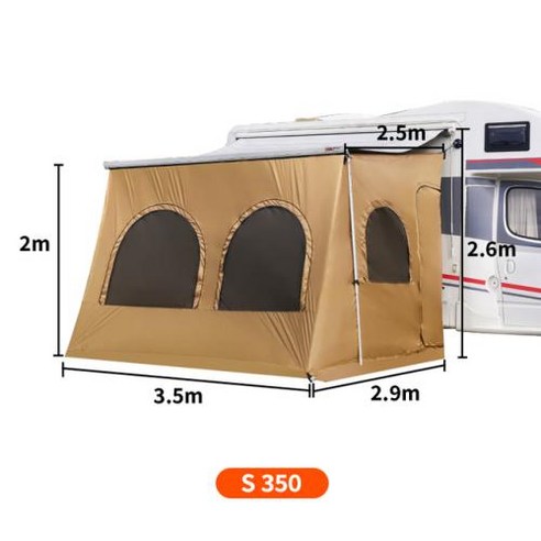 제이크라 코트텐트 RV 차양 스크린 룸 캠핑카 프라이버시 툴레 피아마 텐트 밴 F45S, 2) S350