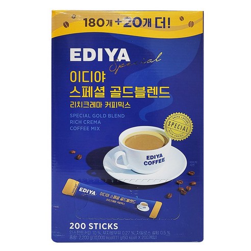 이디야 스페셜 골드블렌드 커피믹스, 1개, 200개입