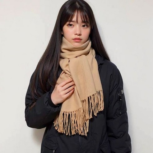 분홍바나나 여자 남자 캐시미어 목도리 머플러 스카프