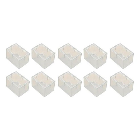 10pcs 의자 다리 바닥 프로텍터 투명한 명확한 테이블 가구 다리 발 팁 커버 캡 펠트 패드, 2 스퀘어, 설명, PVC