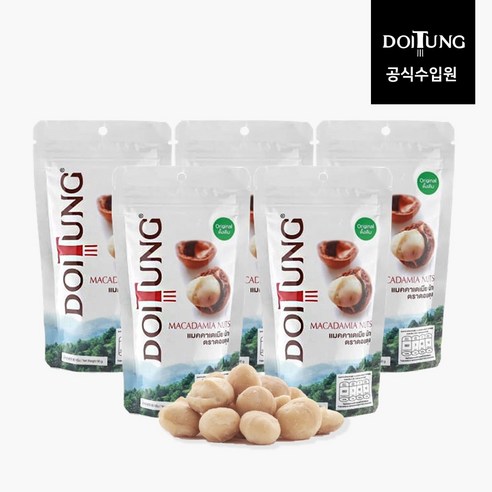 도이퉁 오븐에 구운 프리미엄 마카다미아 넛 오리지널, 5개, 90g, 5개