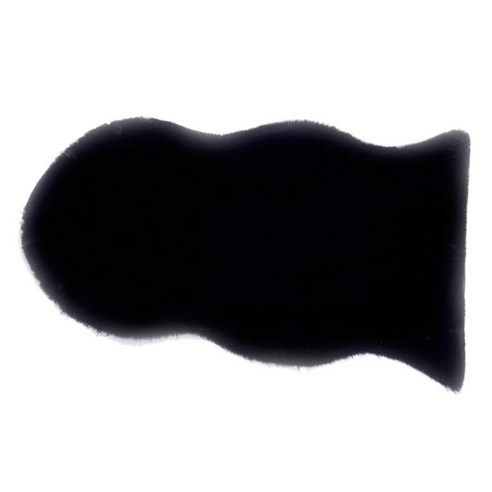 40x60cm 부드러운 의자 커버 소파 의자 좌석 얽히고 설킨 지역 러그 침실 소파 바닥 깔개, 블랙, 폴리 에스터