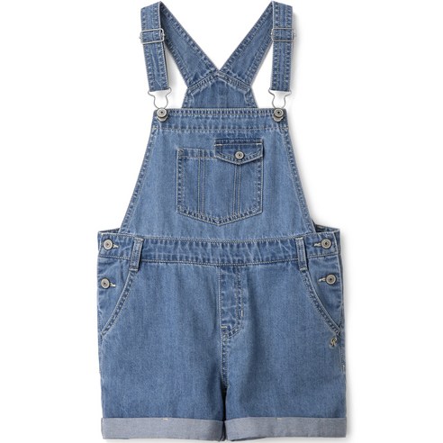 레노마키즈 여아용 데님 롤업 오버롤 멜빵 바지 R2321Q252