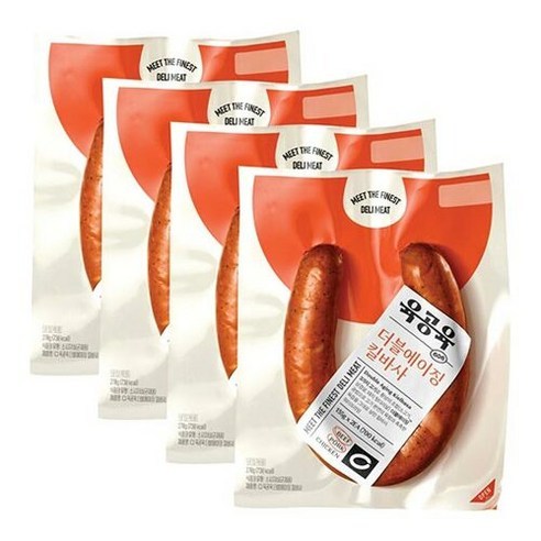 육공육 통삼겹 바베큐 갈릭&바질 300g, 7개 12 CJ제일제당 육공육 더블에이징 킬바사, 270g, 15개