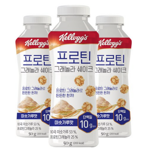 켈로그 프로틴 그래놀라 쉐이크 미숫가루맛, 50g, 6개