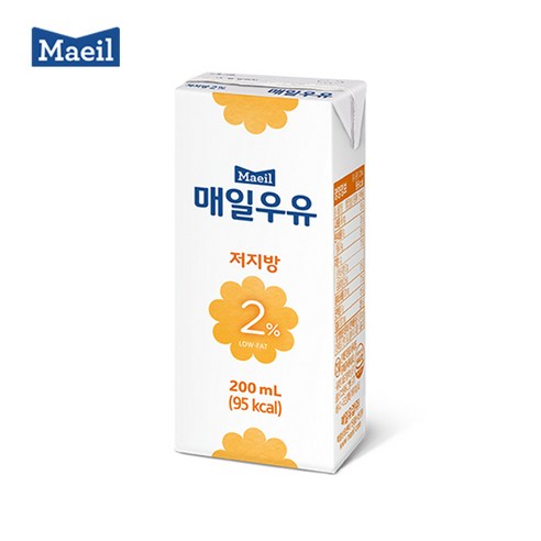 매일 매일우유 멸균 저지방2% 200mlX12팩, 200ml, 12팩