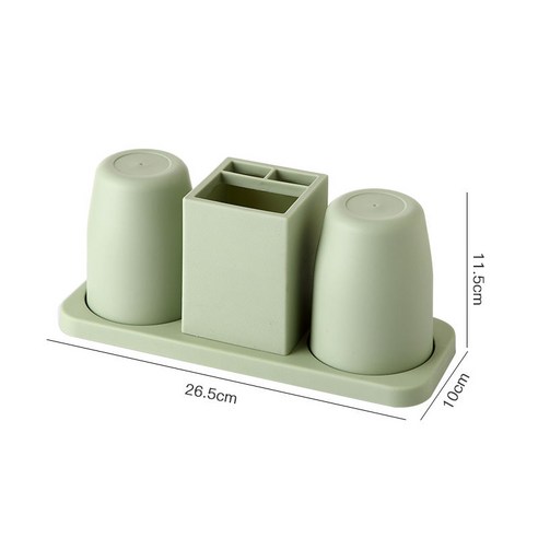 MOHEGIA 가글 컵 브러시 컵 간단한 가정용 칫솔 컵 세척 컵 치아 병, 녹색 세트