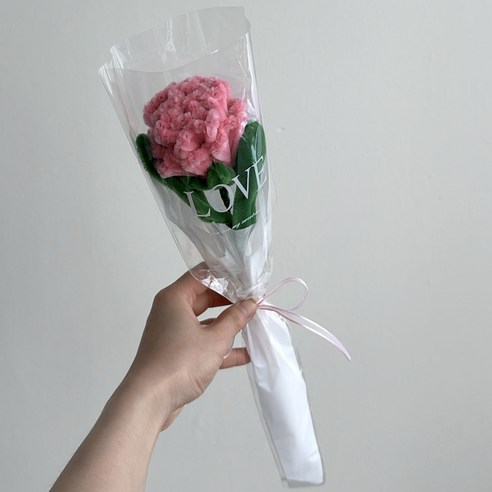 무이비엔 카네이션 모루 꽃다발 만들기 세트, 1개, 분홍