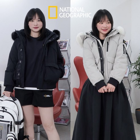 여성 타루가 퍼 트리밍 후디 다운 점퍼 N234WDW030