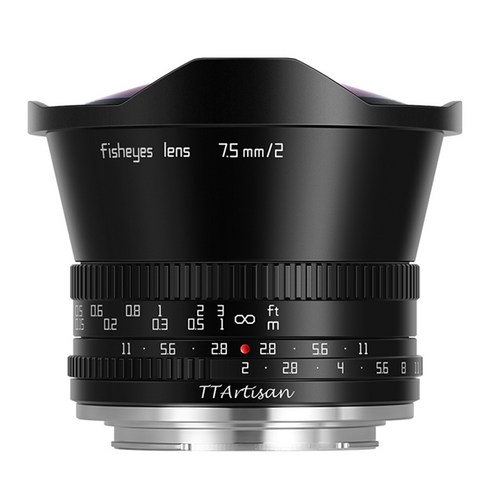 TTArtisan APS-C 7.5mm F2 전명 초광각 어안 수동 렌즈 소니 e 니콘 Z 캐논M 후지 X M43 마운트, 소니 E 마운트
