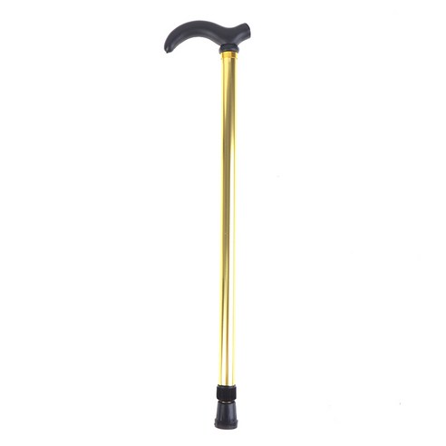 조정 가능한 워킹 스틱 지팡이 2 섹션 노인을 위한 안정적인 미끄럼 방지 충격 목발 하이킹 트레킹 폴, Gold