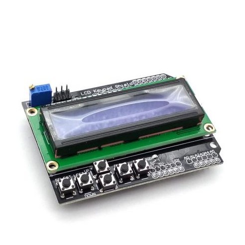 디스플레이모듈 LCD 키패드 실드 1602 모듈 디스플레이 아두이노 ATMEGA328 ATMEGA2560 라즈베리 파이 UNO 블루 스크린 LCD1602, 1개