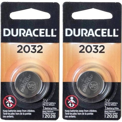 2X듀라셀 DL2032 3V 리튬코인셀 배터리 CR2332 BR2332 SBT15 2032 EA2032C ECR2032 L14 L2032 LF12V BR2032, 1 Count (Pack of 1)/ 1 Count (, 1개