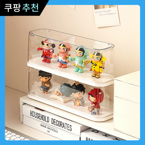아임코지 라운드 피규어 케이스 아크릴 장식장, 2개
