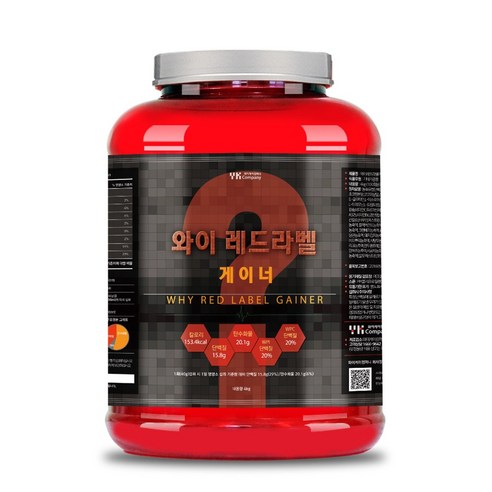 와이 레드라벨 게이너 4kg - 헬스 단백질 보충제, 1개