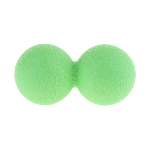 엉덩이 마사지 볼로 근막 근육 이완, 설명, PVC, 더블 공 녹색