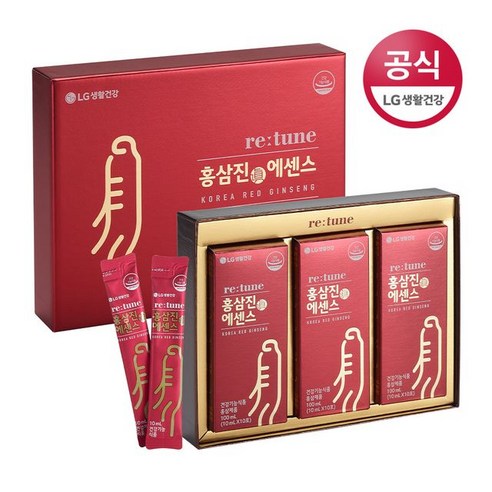 LG생활건강 리튠 홍삼진 에센스 스틱(30포 1개월분), 상세 설명 참조, 단일옵션