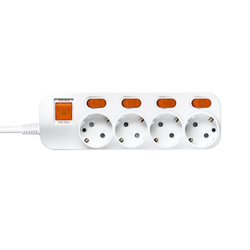 대성 플러스탭 개별 통합형 4구 멀티탭 16A 250V, 2.5m, 1개