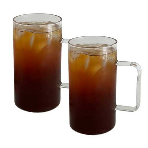 투명 카페 내열유리 머그컵 대용량 유리컵 맥주잔 2개, 900ml 2P