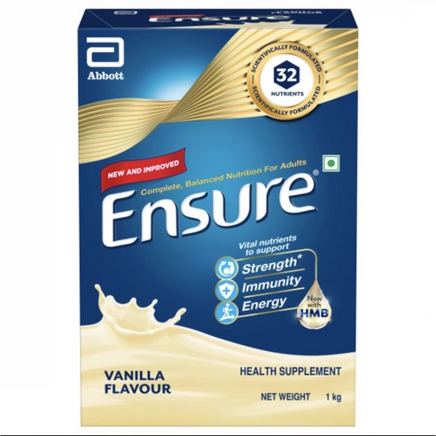 엔슈어 뉴트리셔날 바닐라맛 파우더 Ensure Nutritional Powder - Vanilla Flavour 1 kg, 1kg, 1개