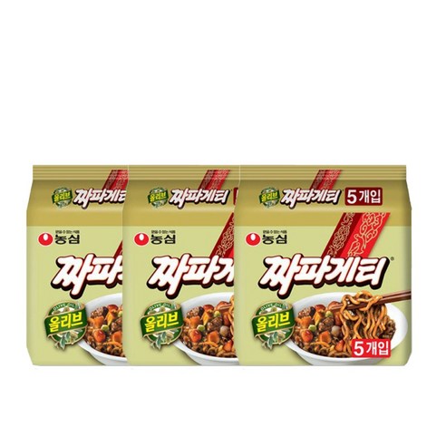 <올따옴> 농심 짜파게티 5입멀티 3봉, 15개