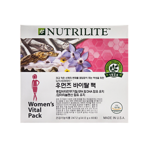 암웨이 우먼즈 바이탈 팩 선물세트, 1박스, 247.2g