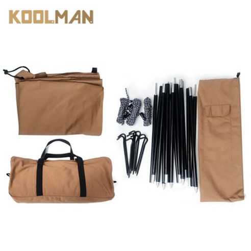 바람으로부터 캠프를 보호하는 필수품: 쿨맨 컴팩트 캠핑 윈드 스크린