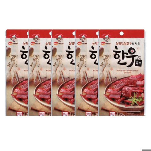 농협안심 한우육포30g, 30g, 5개