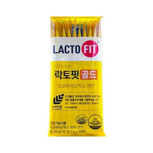 종근당건강 락토핏 생유산균 골드, 20g, 4개