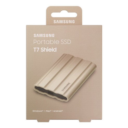 삼성t71tb 삼성전자 외장SSD T7 Shield 실드, 2TB, 베이지 Best Top5