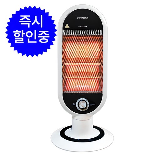 시프이컴 회전형 미니 PTC 히터, NDQ1163E, 화이트 계절가전 11 코코라이프 3단 석영관 히터 전기스토브 전기히터 사무실 가정용 난로 스탠드형 난방기, 화이트+블랙, 3단 히터