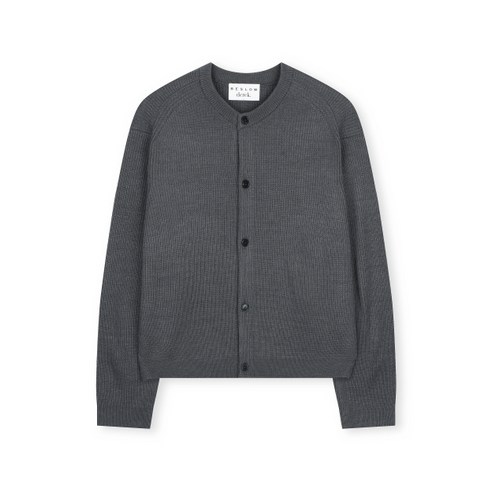 비슬로우 BESLOW 비슬로우X데릭 CREW NECK SHORT CARDIGAN CHARCOAL