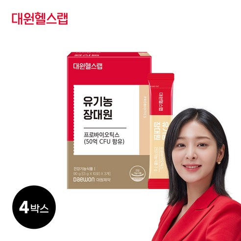 유기농 장대원 프로바이오틱스 유산균(4박스/4개월분), 90g, 4개