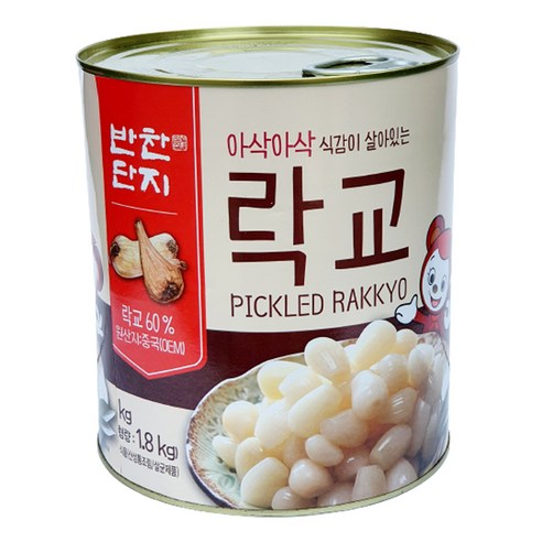 반찬단지 락교 (SS) 3kg 업소용 캔락교, 6개