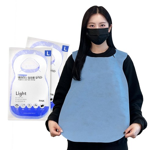 웨어리스 일회용 앞치마 100매 / 식당 손님용 앞치마, 블루, 2세트