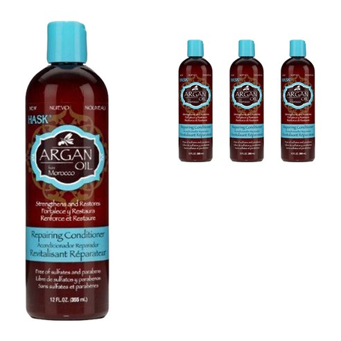 하스크 아르간 오일 리페어링 컨디셔너, 355ml, 4개