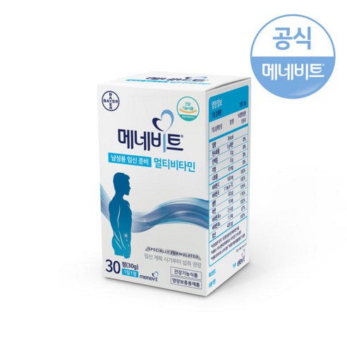 바이엘 메네비트 남성 임신준비 멀티비타민 30정 1개, 단품