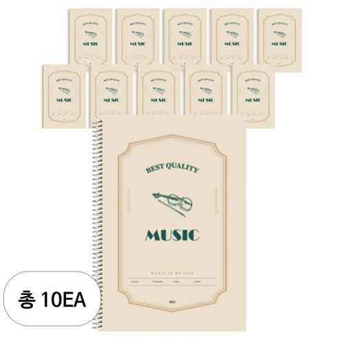아이비스 슬림 음악 노트 SP 12640, 베이지, 10개