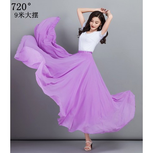 Sorfil 봄 여름 스커트, 연뿌리 720도, 치마 길이 80 키 148-154