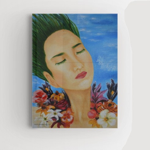 엠제이에스 명화그리기 50x40cm (캔버스형) DIY 유화 세트, KK01 - 여인의 기도 유화작품 11 싱귤러한 다이섹 아크릴액자 유화 잊자