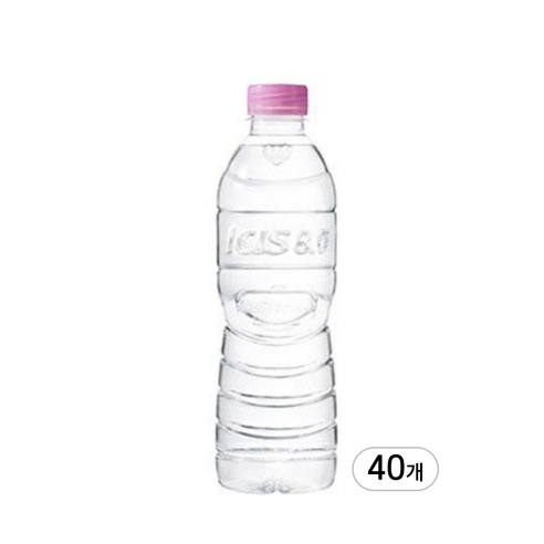 아이시스 8.0 무라벨 ECO 생수, 500ml, 40개