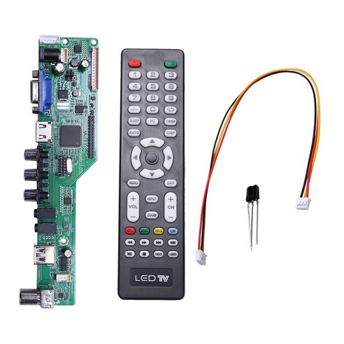 AFBEST 무료 프로그램 T.HD8503.03C 범용 LCD TV 컨트롤러 드라이버 보드 TV/AV/PC/HDMI/USB 러시아어 5 OSD 게임, 초록