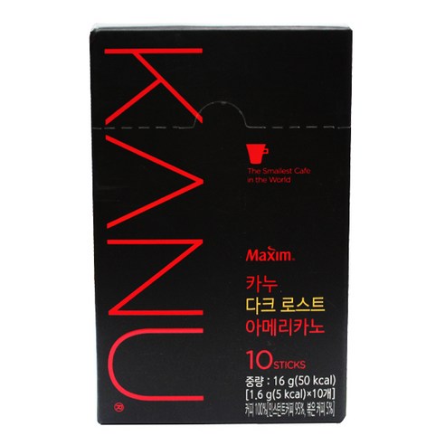 맥심카누 커피 다크 로스트 30T, 1.6g, 1개, 30개입
