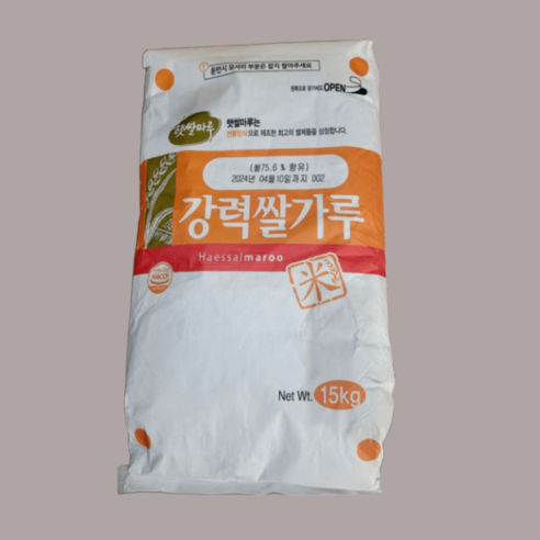 수입 햇쌀마루 강력쌀가루15kg 대용량 식자재 업소용 쌀가루 제과 제빵 베이킹, 수입 햇쌀마루 강력쌀가루 15kg, 15kg, 1개