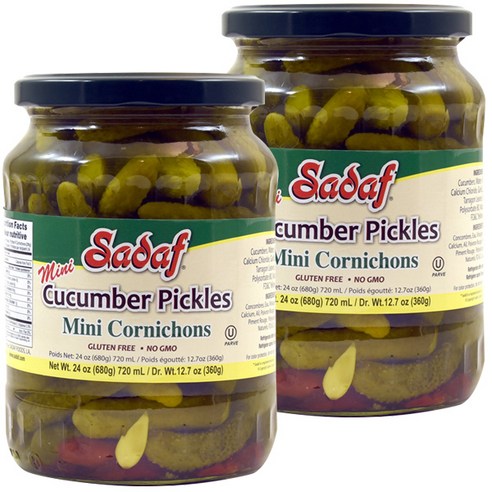사다프 큐컴버 피클 미니 글루텐 프리, 680g, 2개