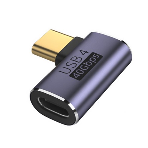 CtoC C타입 USB 4.0 젠더 방향전환 각도변환 꺾임 젠더 모음 8K 고속충전, 1개, 4. C타입(암) to C타입(수) 기역자 젠더, 21mm