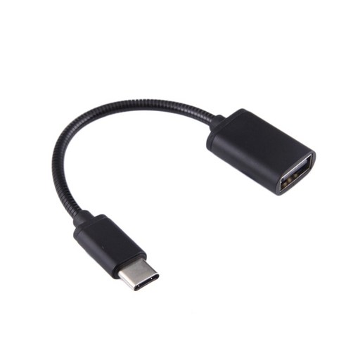 금속 USB 3.1 LG G6 G5 용 여성 OTG 데이터 동기화 어댑터 케이블, 검은 색