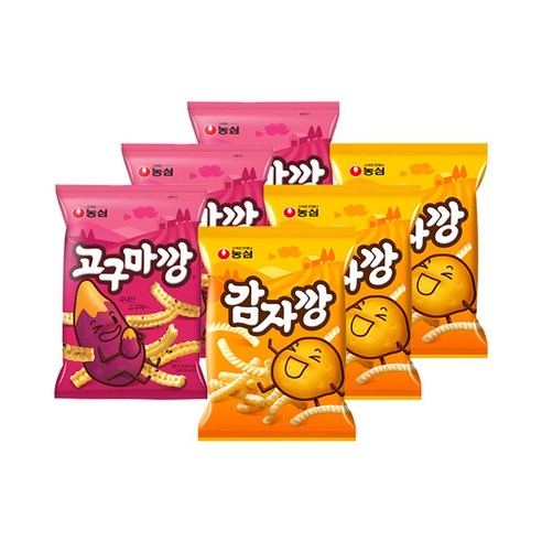 농심 고구마깡 + 감자깡, 3세트, 158g