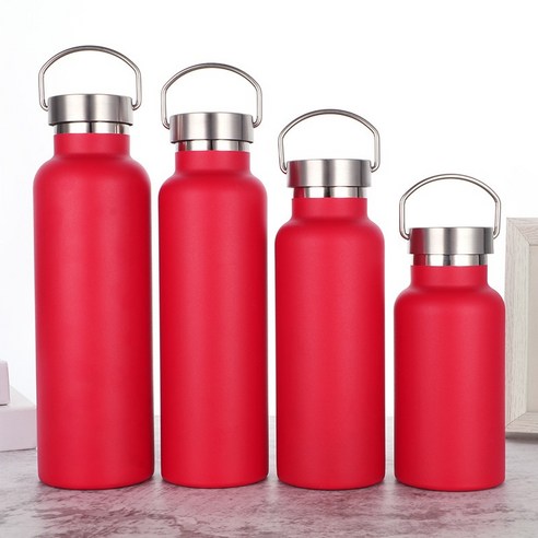 ZZJJC 304 스테인리스 스틸 아웃도어 스포츠 주전자 500ml, 350ml, 투구분사형대홍배강덮개